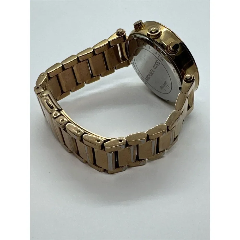 Michael Kors Parker MK5491 Women's Gold Stainless Steel Analog Dial Watch JNA449
